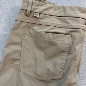 VRST Slim Fit Commuter Pants Mens 38x30 Khaki Tan Technical Stretch Chino